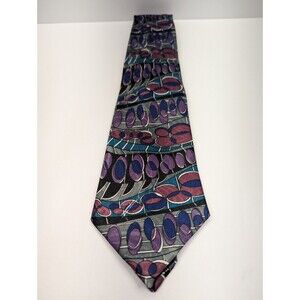 Vintage Rococo‎ Multicolor Abstract Pointed Classic Necktie Tie